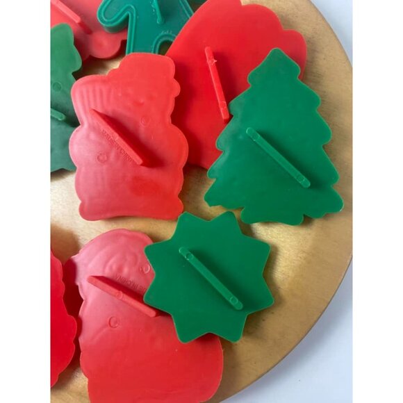 Christmas-Themed Plastic Cookie Cutters Set Of 11 - Santa Snowman Gingerbread Ma - Picture 8 of 8